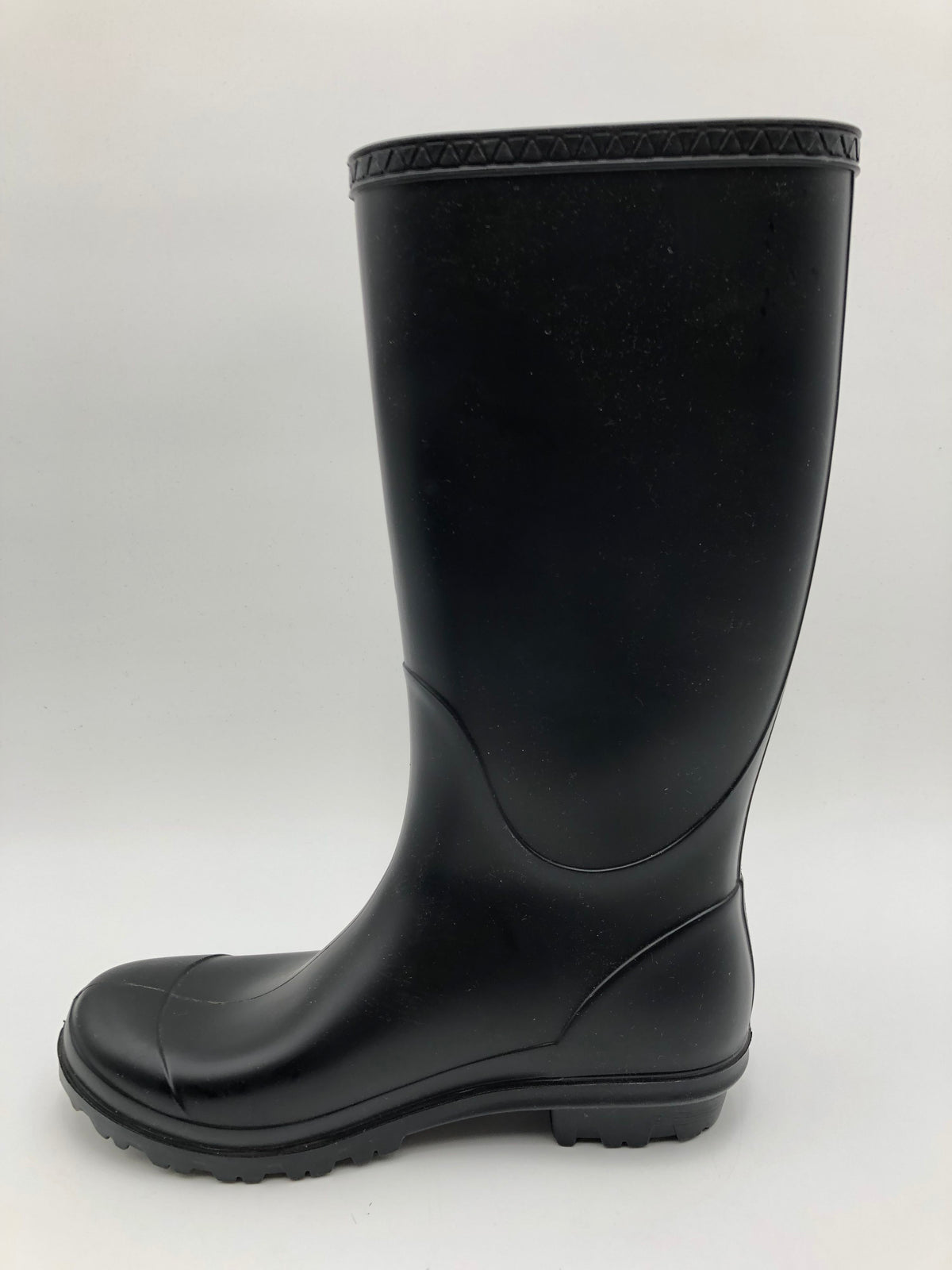 UGG Women's Premium Knee-High Black Rubber Rain Boots - Size 8