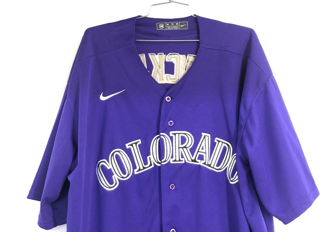 Nike Men's Colorado Rockies Charlie Blackmon #19 Purple Baseball Jersey Sz XXL