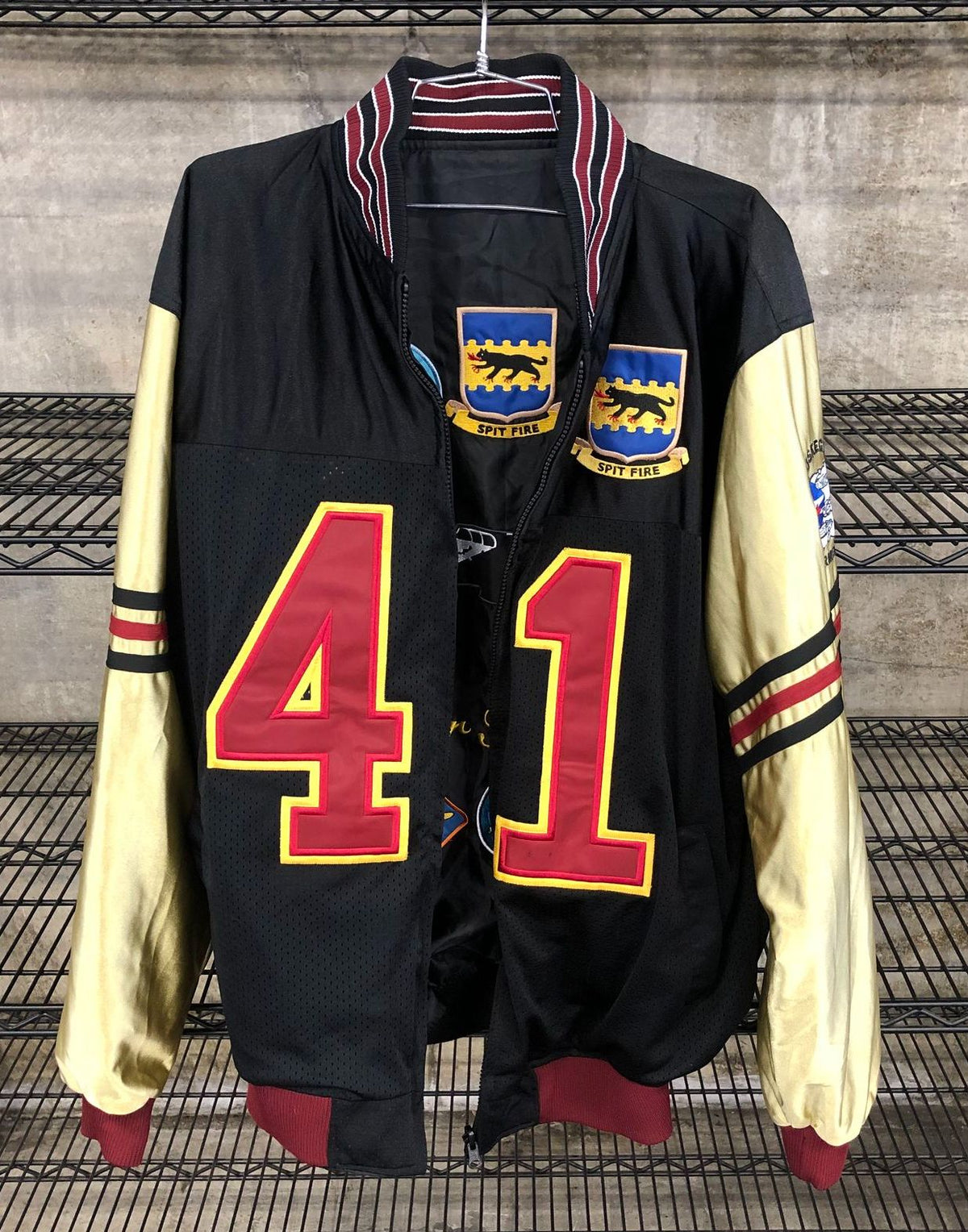Vintage Tuskegee Airmen Reversible Black/Gold/Red Varsity Style Jacket - Size XL