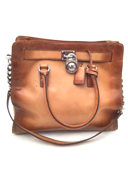 Authentic Michael Kors Brown Leather Luxury Satchel Bag - COA Included