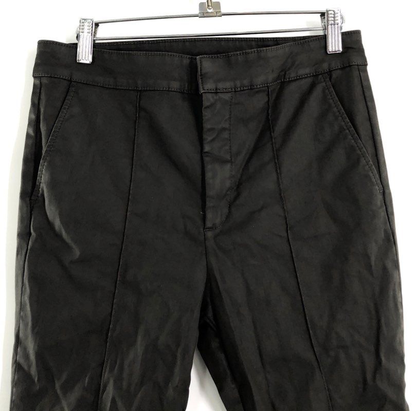 Massimo Dutti Women's Gray Cotton Blend Seam Front Straight Leg Pants Size 6