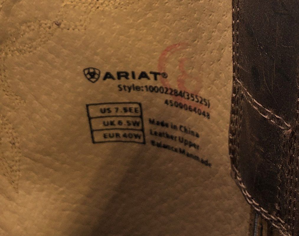 Ariat Heritage R-Toe Western Boot Distressed Brown Cowboy Boots Mens Size 7 EE