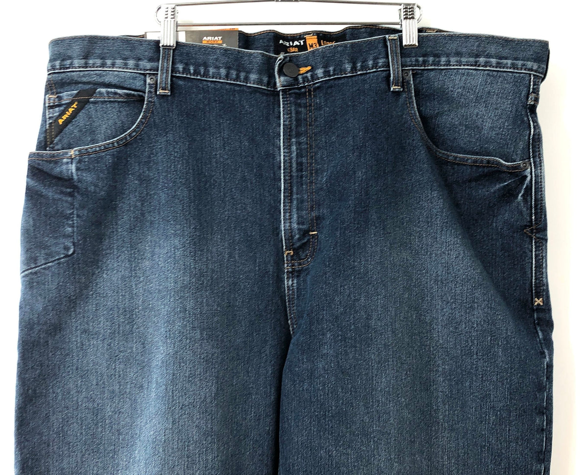 Ariat Men's Rebar M3 Loose Straight Leg DuraStretch Work Jeans Blue Sz 44x32 NWT