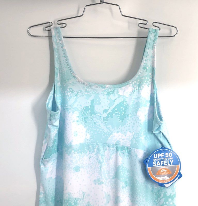 Columbia Women's PFG Freezer III Dress Blue White Sun Protection Sz M NWT