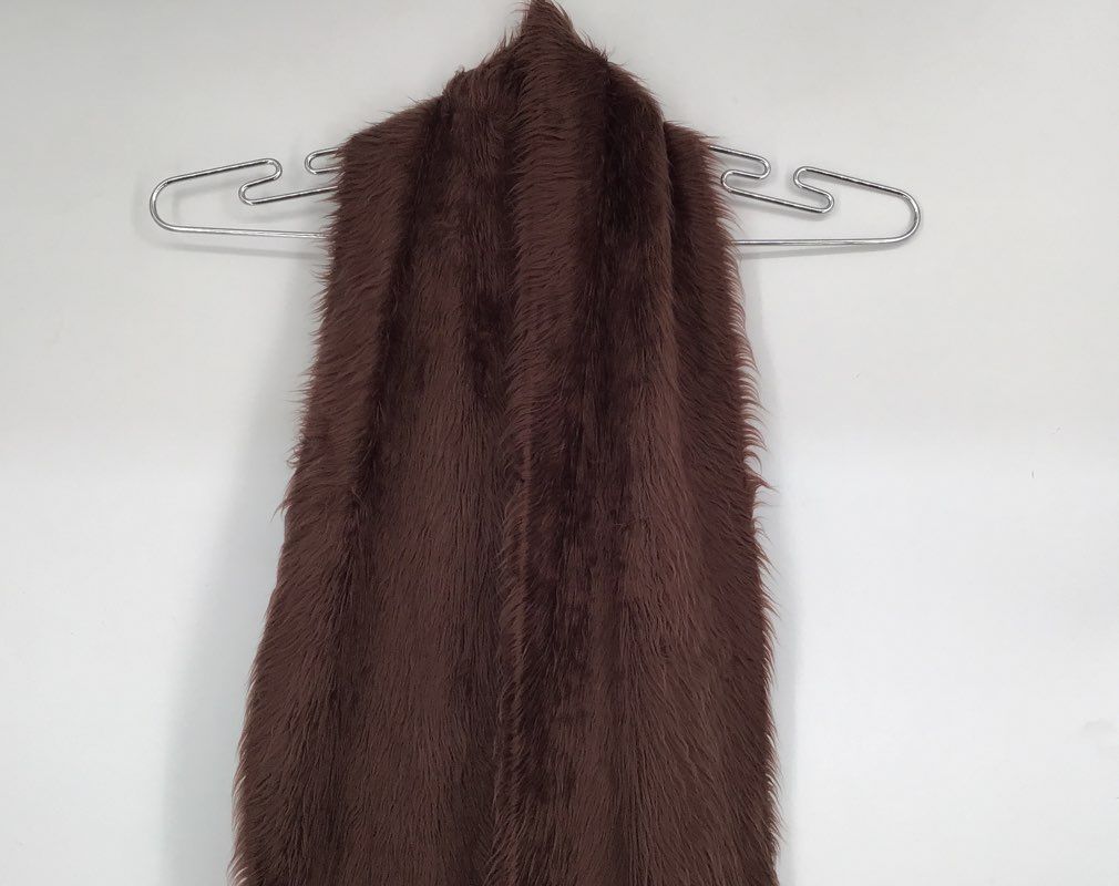 Dolce&amp;Gabbana Women&#39;s Brown Angora Neck Warmer Fringe Rectangle Scarf One Size