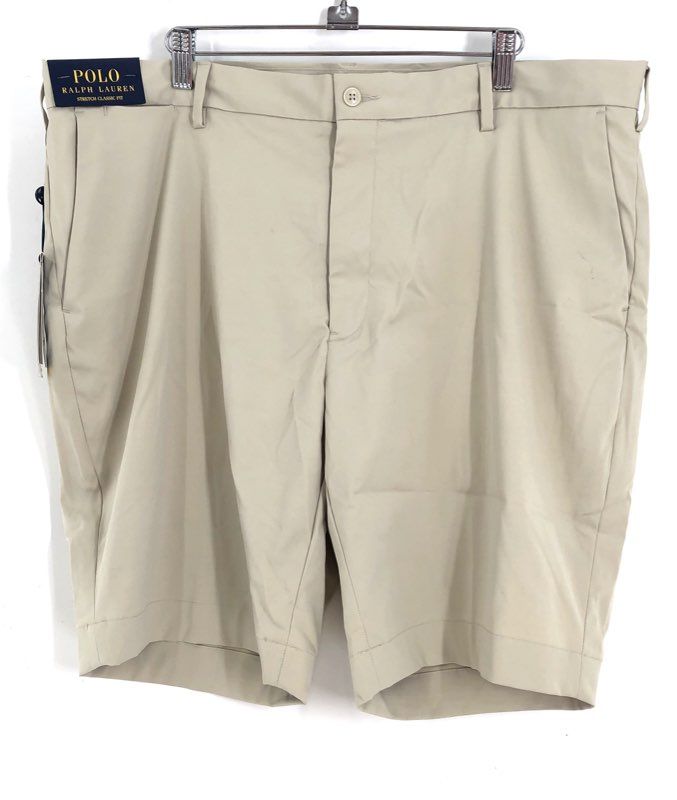 NWT Polo Ralph Lauren Men&#39;s Tan Performance Chino Shorts - Size 40