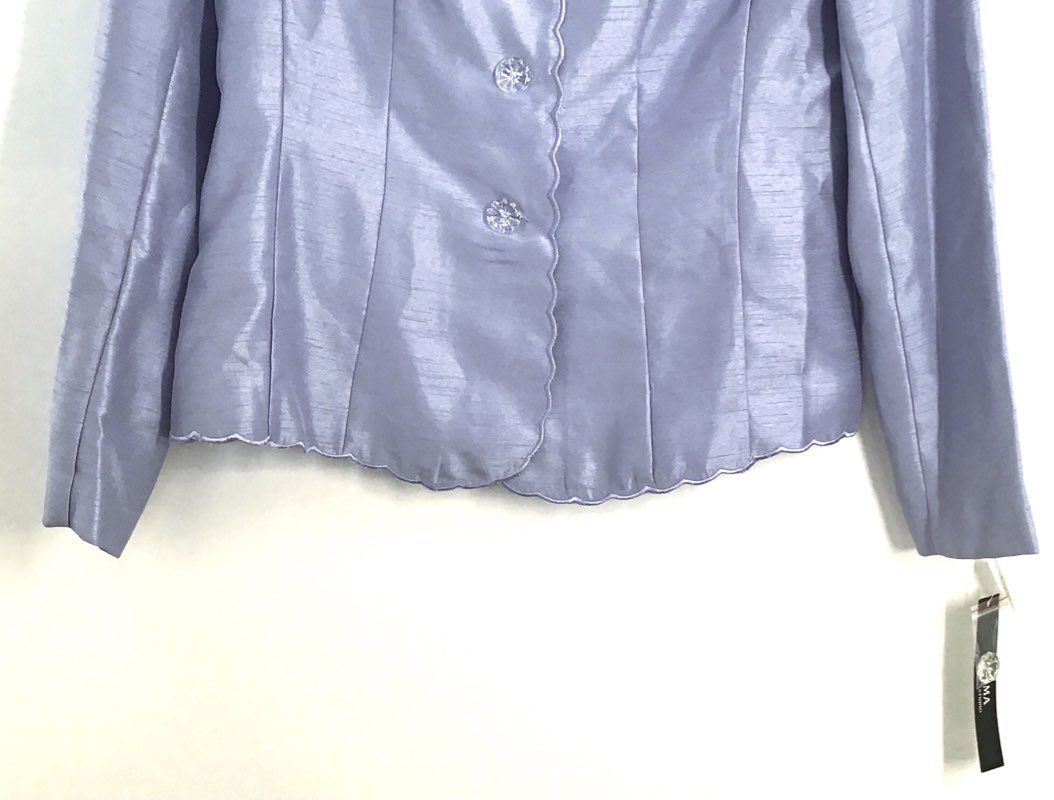 Suit Du Jour Women's Lavender Scalloped Jacket Textured Y2K Vintage NWT Sz 14