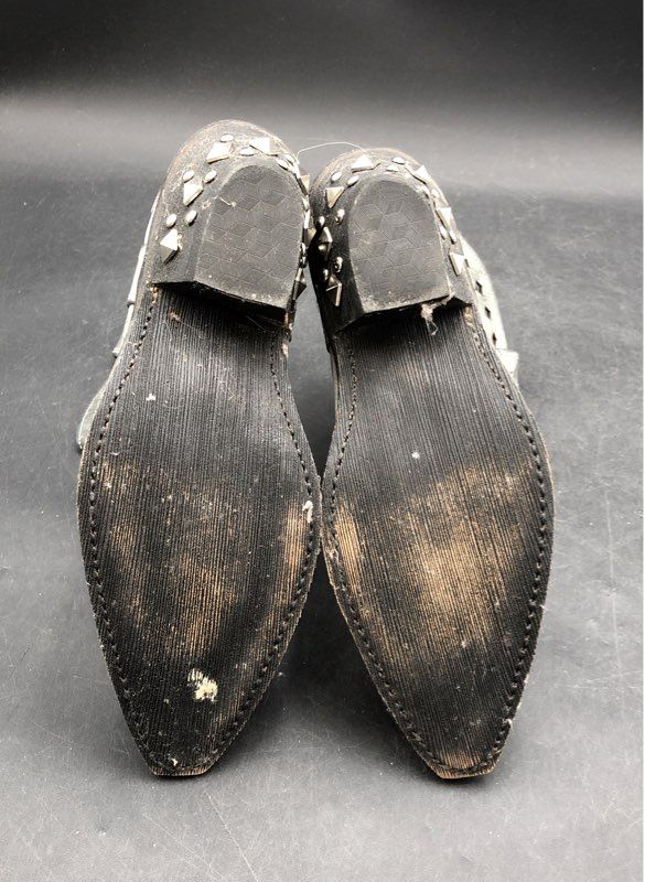 Rockin Country RC5036 Distressed Silver Studded Western Boots Womens Size 6.5