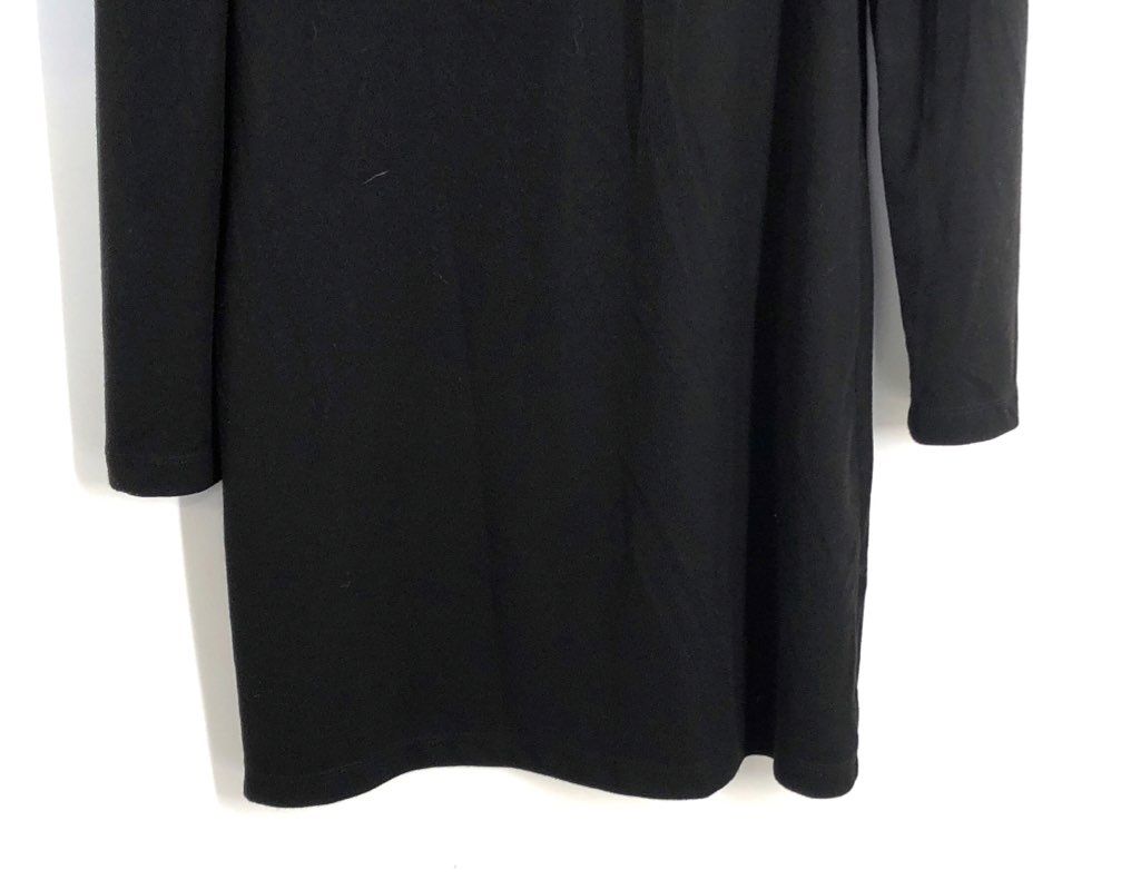 Allison Joy Women's Black Beckley Puff Dress Ribbed Long Sleeve Mini Sz XS NWT