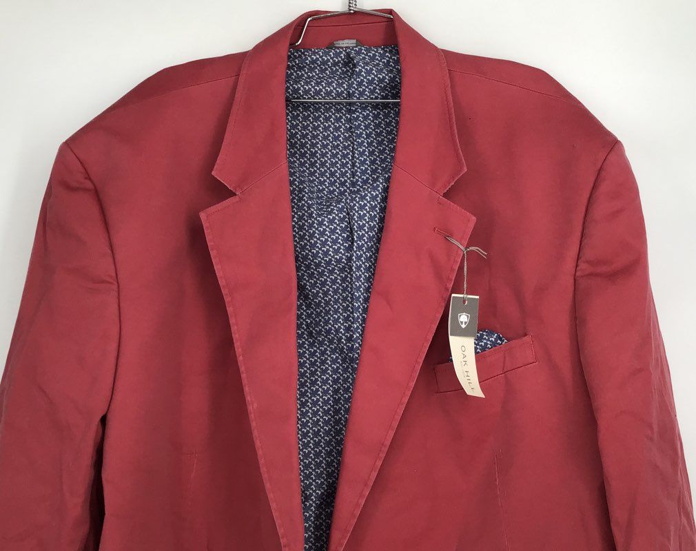 Oak Hill Men&#39;s Red Single-Breasted Blazer - Size 3XLT