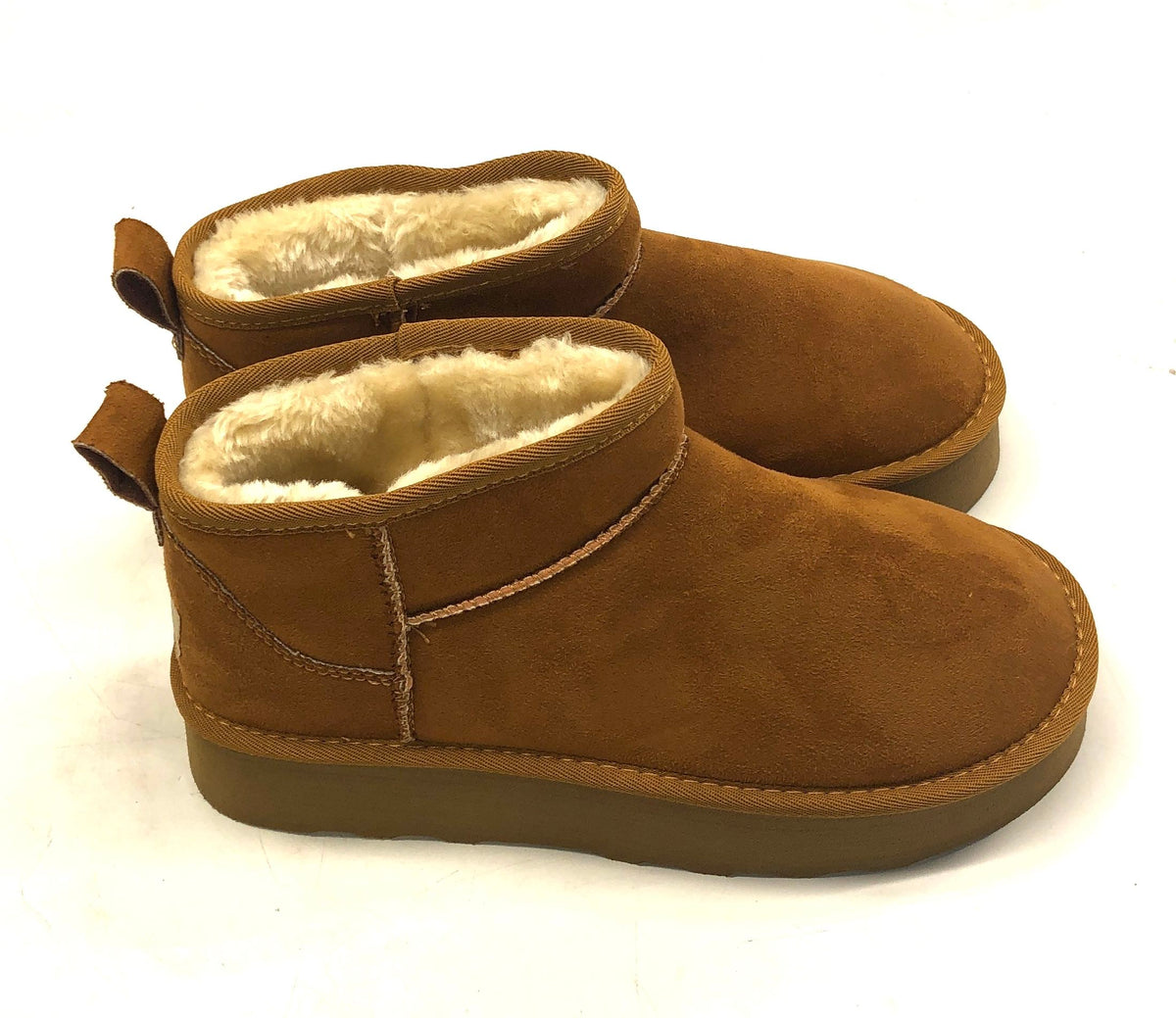 UGG Classic Ultra Mini Platform Chestnut Suede Boots Women's Size 10 New