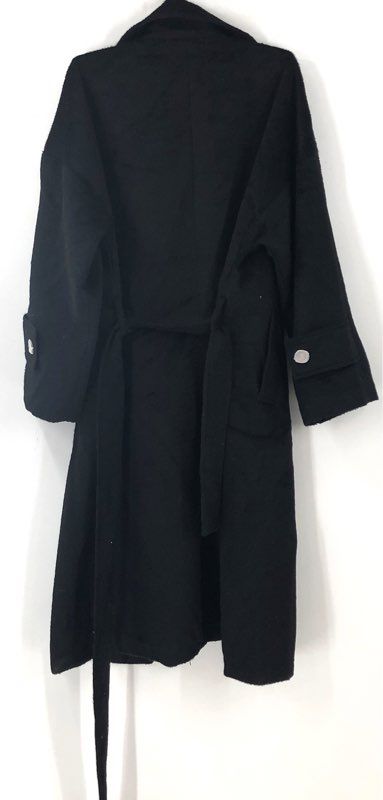 NWT Nasty Gal Collection Women's Black Overcoat - Size 6