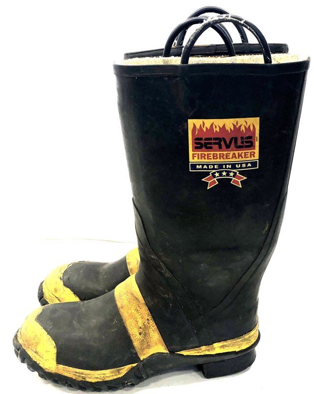 Servus Firebreaker Firefighter Rubber Bunker Boots Made in USA Men's Size 12