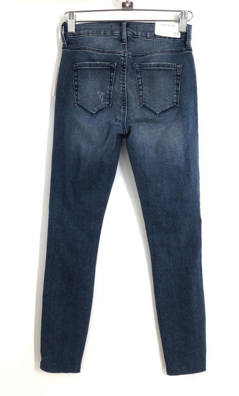 PacSun Women's High-Rise Ankle Jegging Blue Virgil Distressed Raw Hem NWT Sz 22