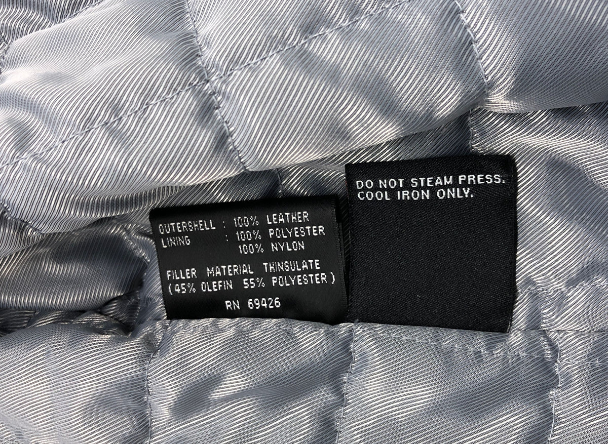 Wilsons Leather Women's Black Moto Jacket Thinsulate Lined Belted Sz M