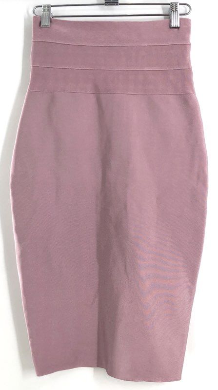 Valiant Paris Women's WC682 High Waisted Blush Pink Bandage Skirt NWT Sz S