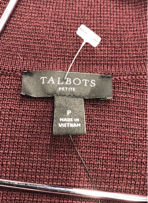 NWT Talbots Women's Pink Maroon Pullover Sweater - Size P