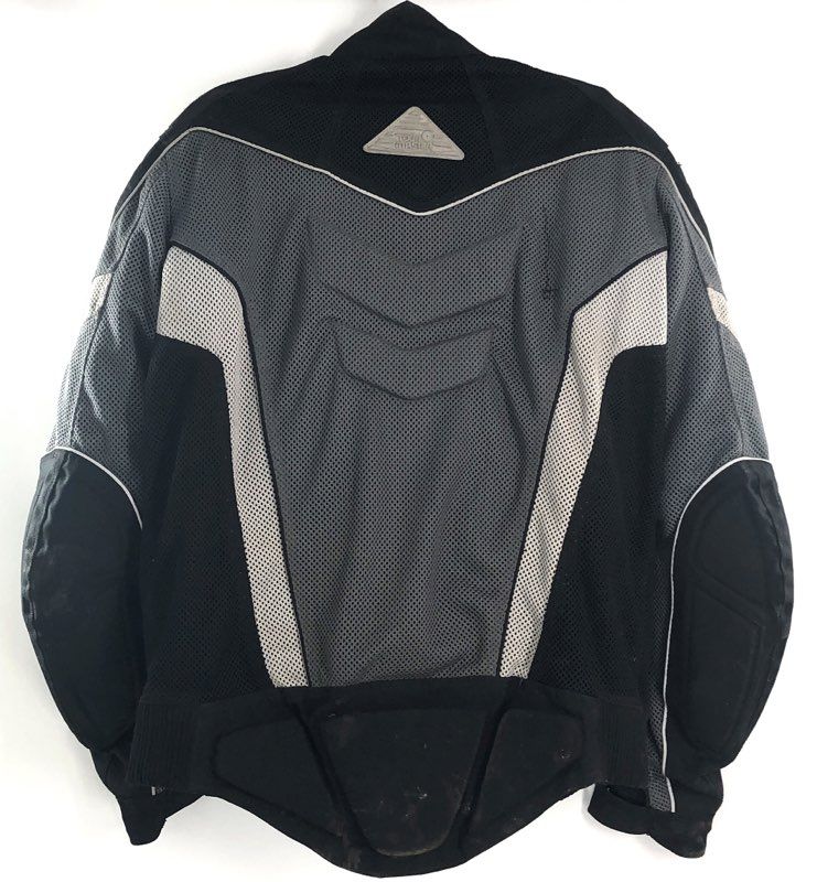 Tour Master Men's Intake Motorcycle Jacket Black Gray Mesh Padded Armor Tall LG