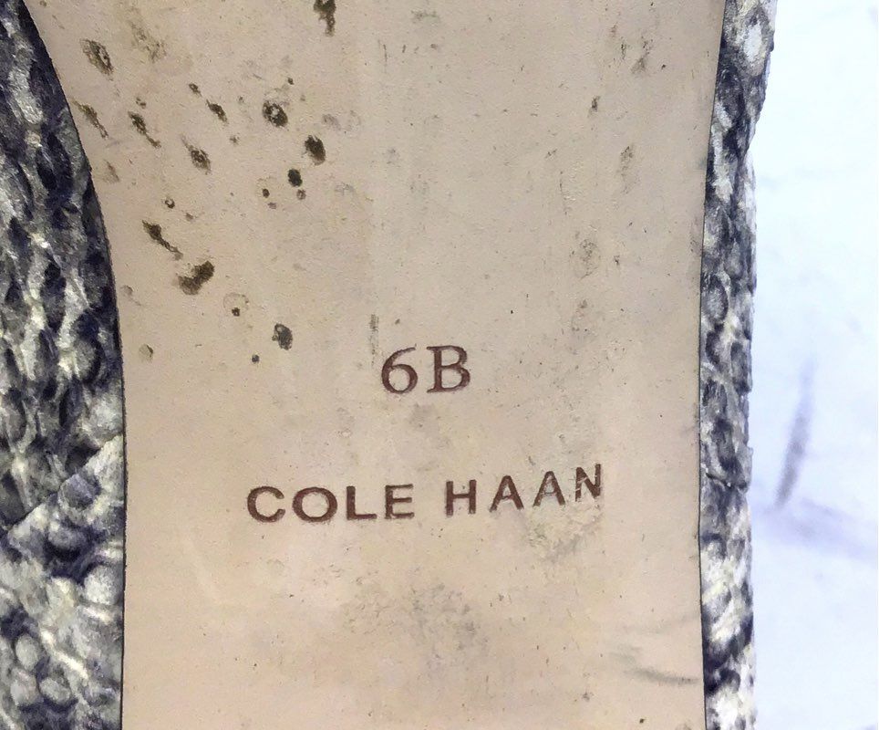 Cole Haan Snake Print Ankle Chelsea Boots Block Heel Size 6B