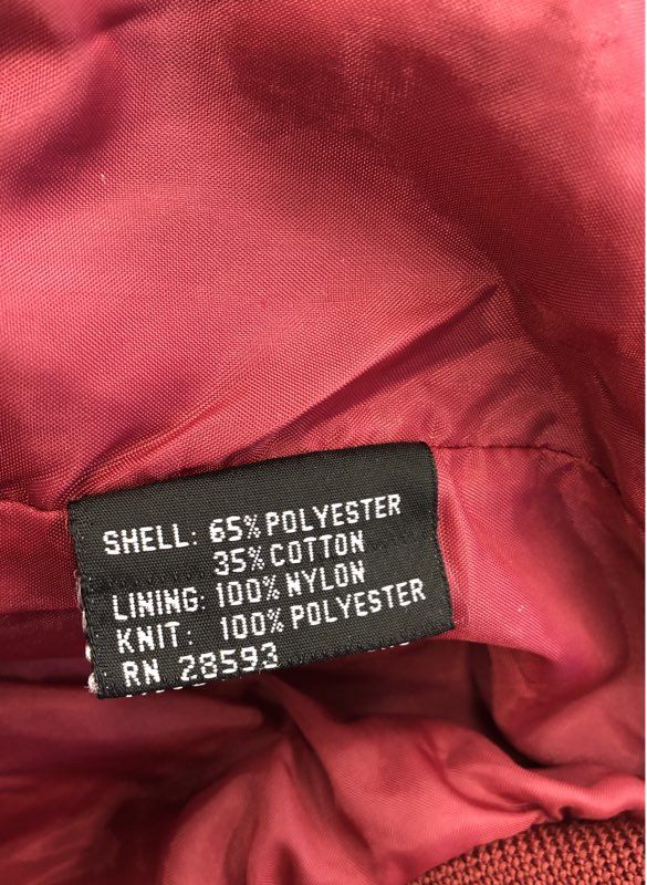 Members Only Men's Red Bomber Jacket - Size 40