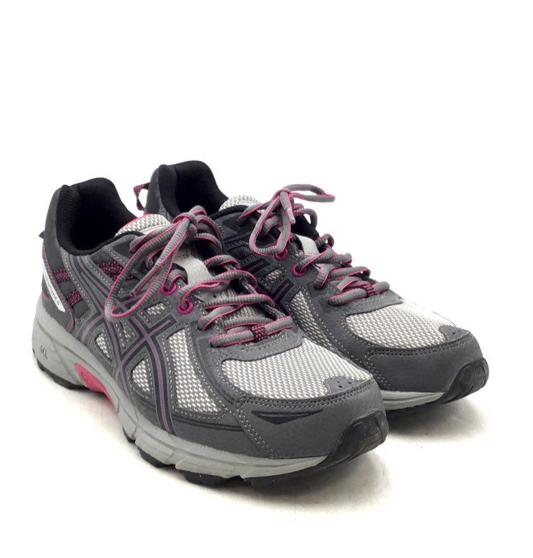 Asics Women&#39;s GEL-Venture 6 T7G6N Gray Low-Top Lace-Up Running Shoes - Size 9.5