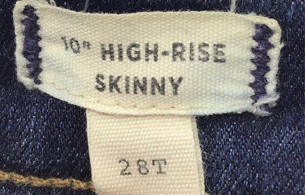 Madewell Women's 10" High-Rise Skinny Jeans Dark Blue Indigo Wash Size 28T