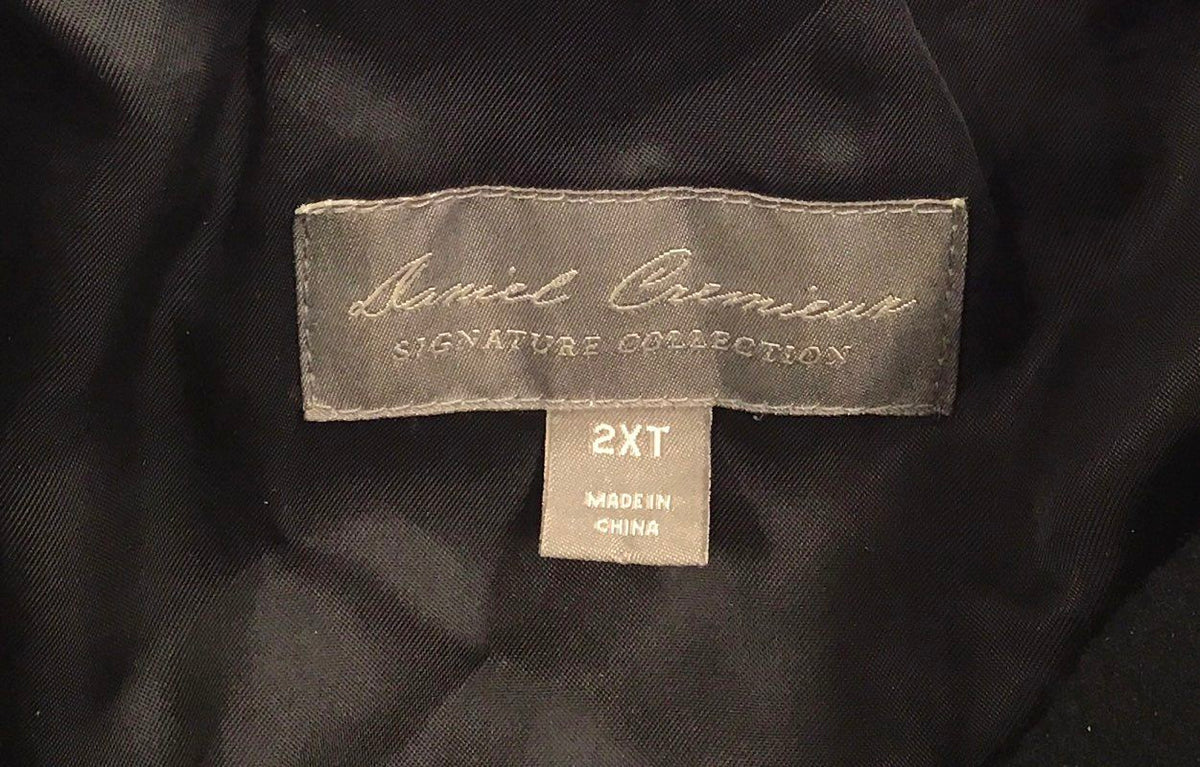Daniel Cremieux Men's Black Wool Overcoat - Size 2XT