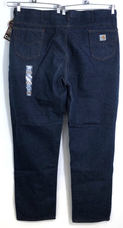 Carhartt Men's FRB150 Flame Resistant Dark Wash Jeans USA Union Made NWT 46x36
