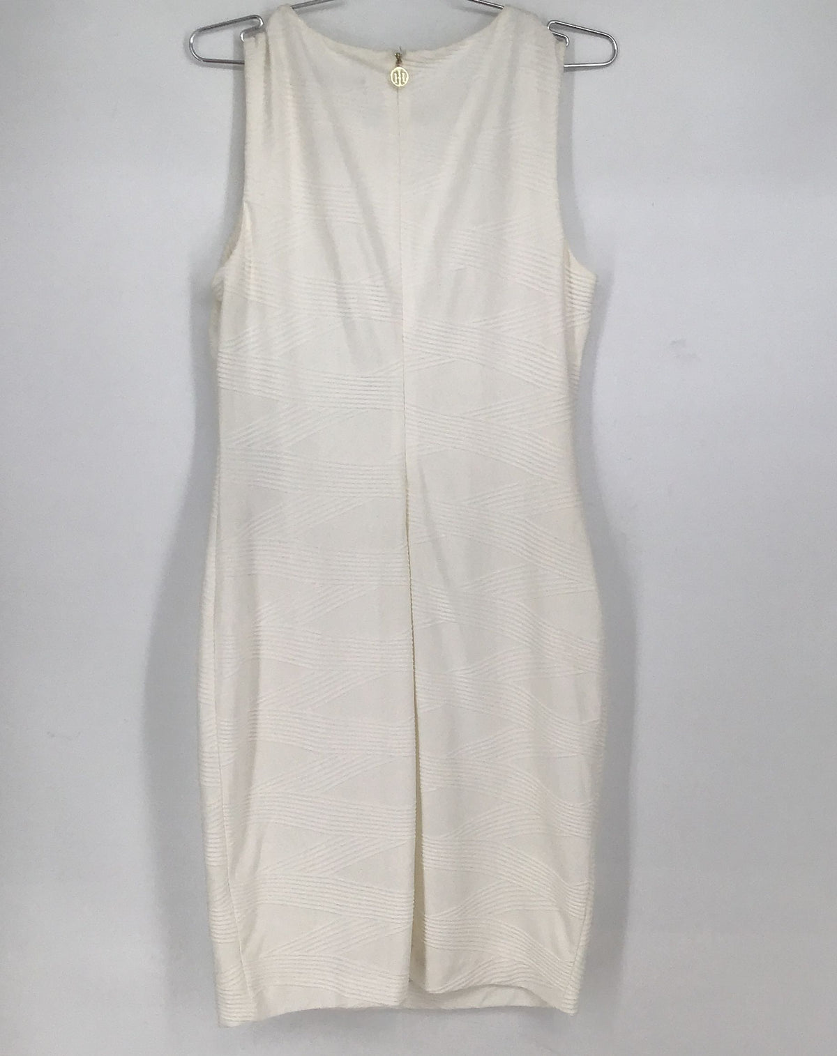 Tommy Hilfiger Women&#39;s White Sleeveless Round Neck Sheath Dress - Size 10