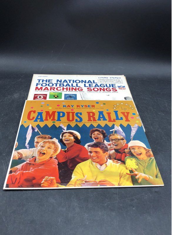 The National Football League, Campus Raily Vinyl Records Lot Of 2