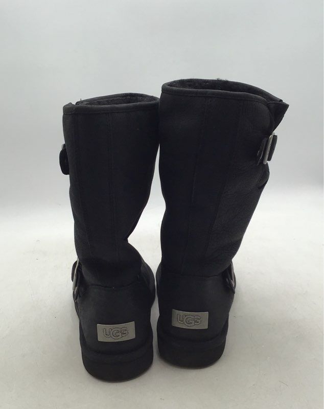 UGG Women&#39;s Black Round Toe Pull-On Riding Boots - Size 9