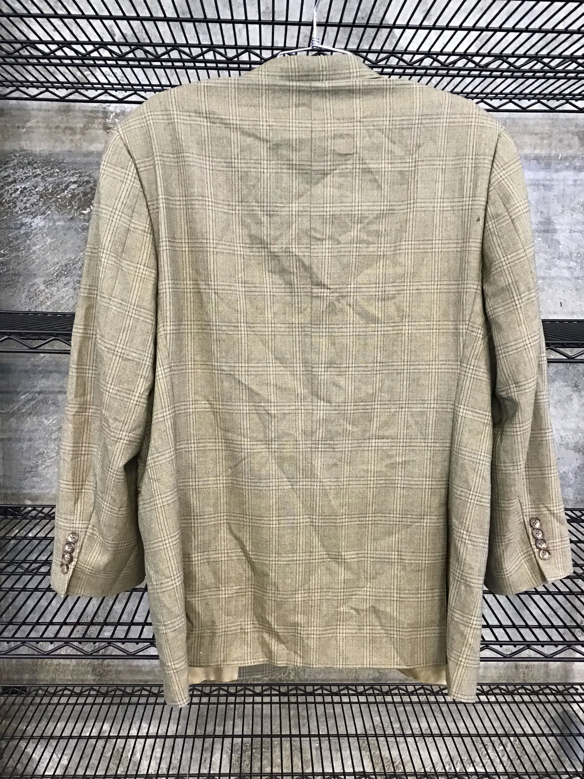 Burberry Vintage Men's Khaki Wool 'Kensington' Blazer-Size: 40 (+COA)