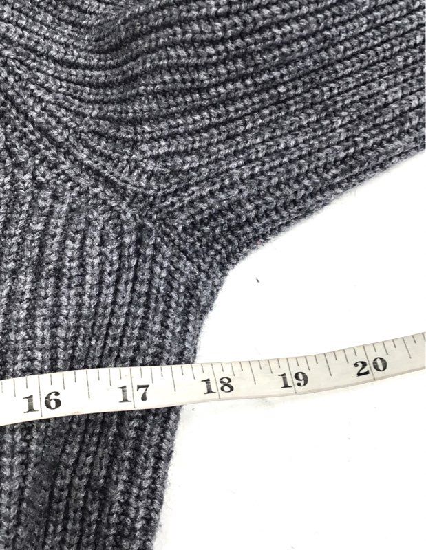 Boden Women's Gray Ribbed Knit Belted Open Front Wool Cashmere Blend Cardigan