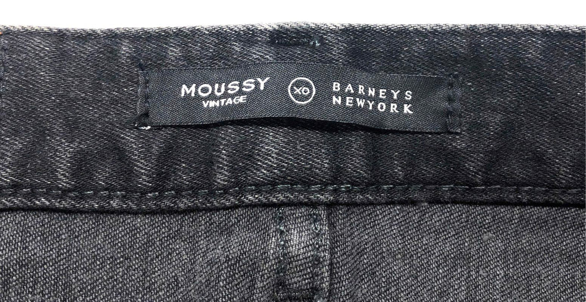 Moussy Vintage Barneys New York Women's Faded Black Distressed Skinny Jeans 24