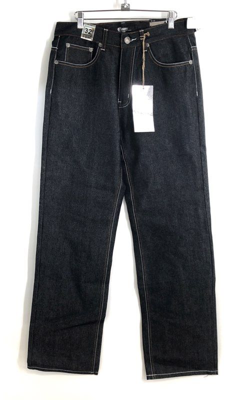 Vintage 90s Chams Mens Jeans Dark Indigo Wave Embroidery Sz 32 Lot of 4 NWT