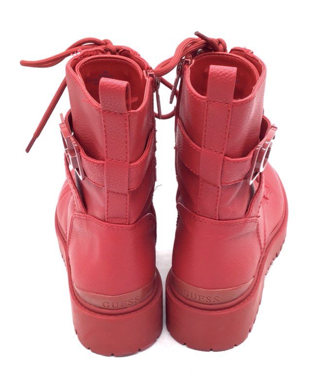 Guess Men's Gworana Red Combat Boots - Size 9M