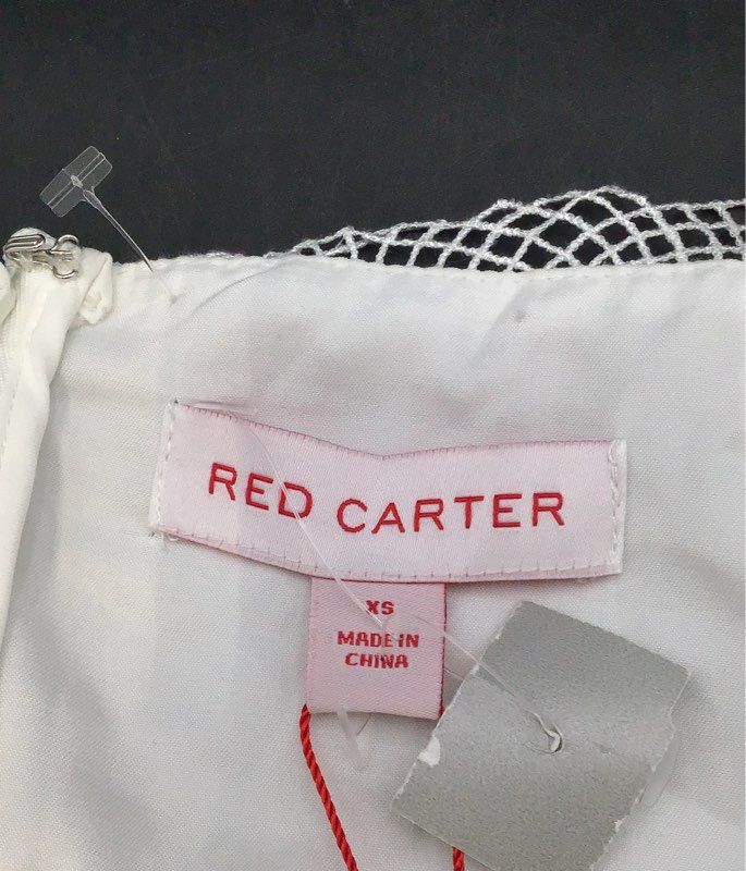 Red Carter Women's Ivory Lace Trim V-Neck Sleeveless Maxi Dress Size XS NWT