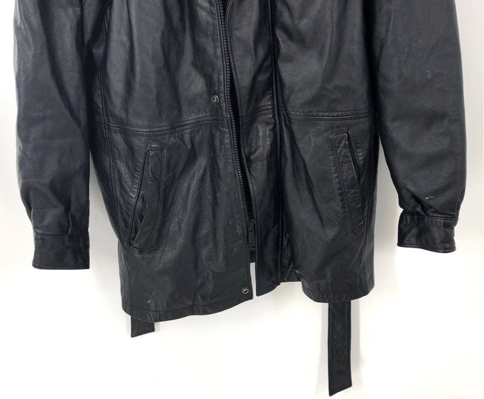 Wilsons Men's Black Leather Coat - Size XL