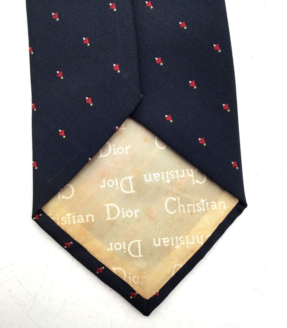 Christian Dior Pointed Tie - With COA