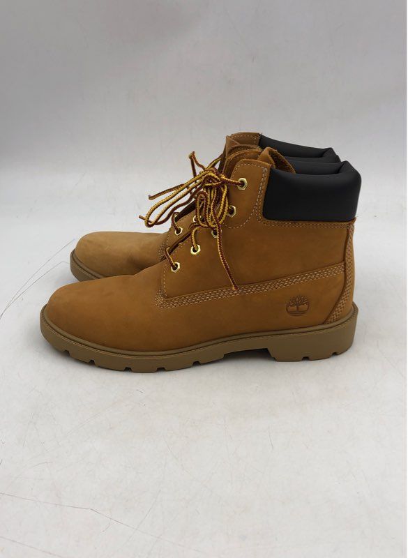 Timberland Boys Premium 6-Inch 10960 Camel Waterproof Lace-Up Ankle Boots Size 6