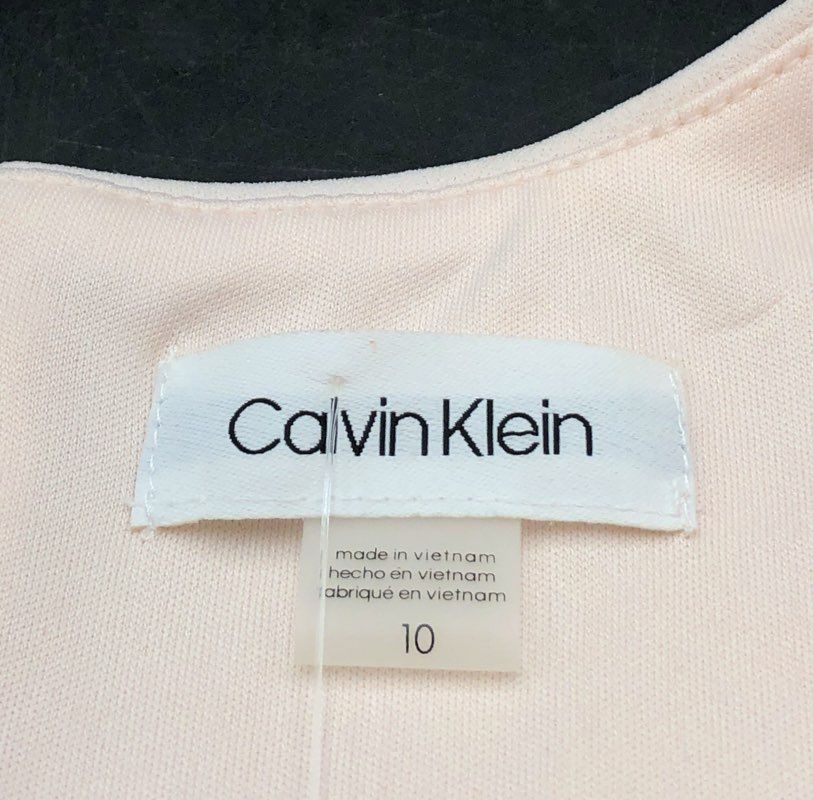 Calvin Klein Women's Pink Sleeveless Scuba High-Low Sheath Dress Sz 10 NWT