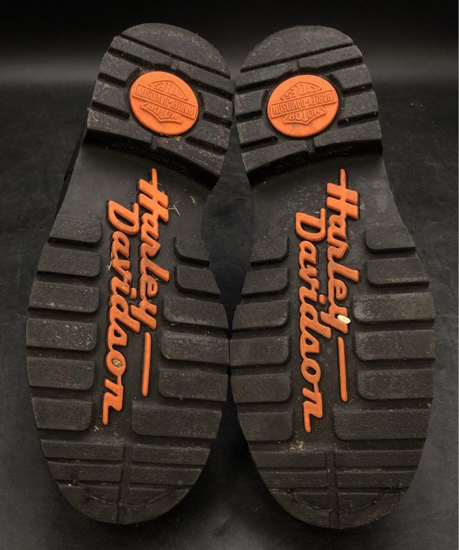Harley-Davidson 91616 Black Leather Motorcycle Hiker Boots Men's Size 8