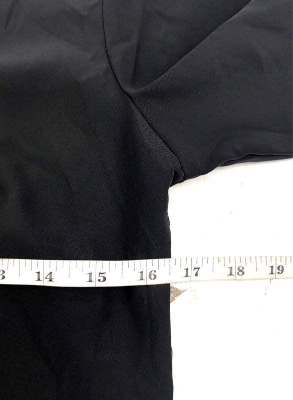 Banana Republic Women's Black Ruched V-Neck Long Sleeve Midi Dress Sz 4 NWT