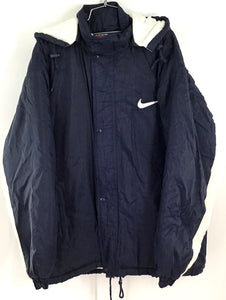 Nike Men's Navy Blue Windbreaker Jacket - Size Large