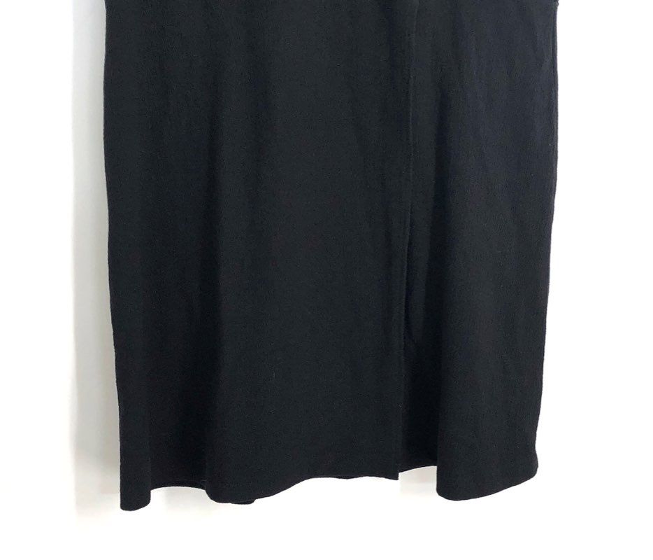 Madewell Women's Black Asymmetrical Button Front Mini Dress Puff Sleeve XL NWT