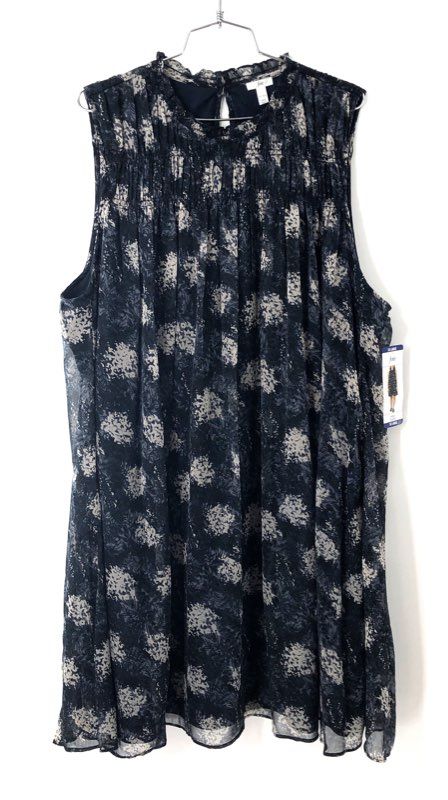 Joie Women's NWT Baltic Print Smocked Neck Sleeveless Mini Dress XXL