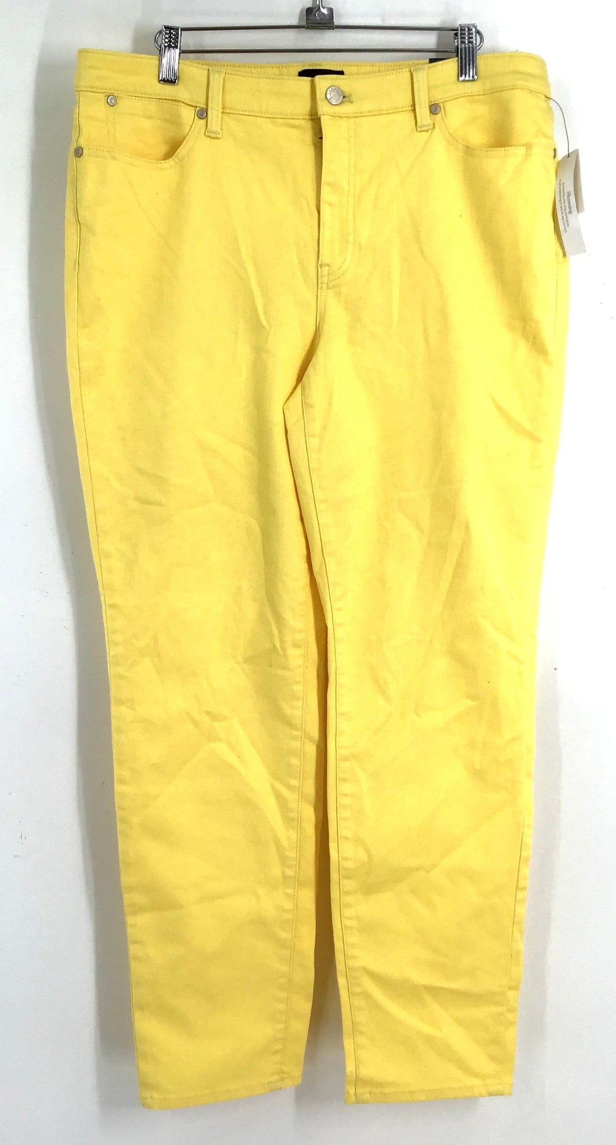 NWT Talbots Women&#39;s Yellow Slim Ankle Jeans - Size 12