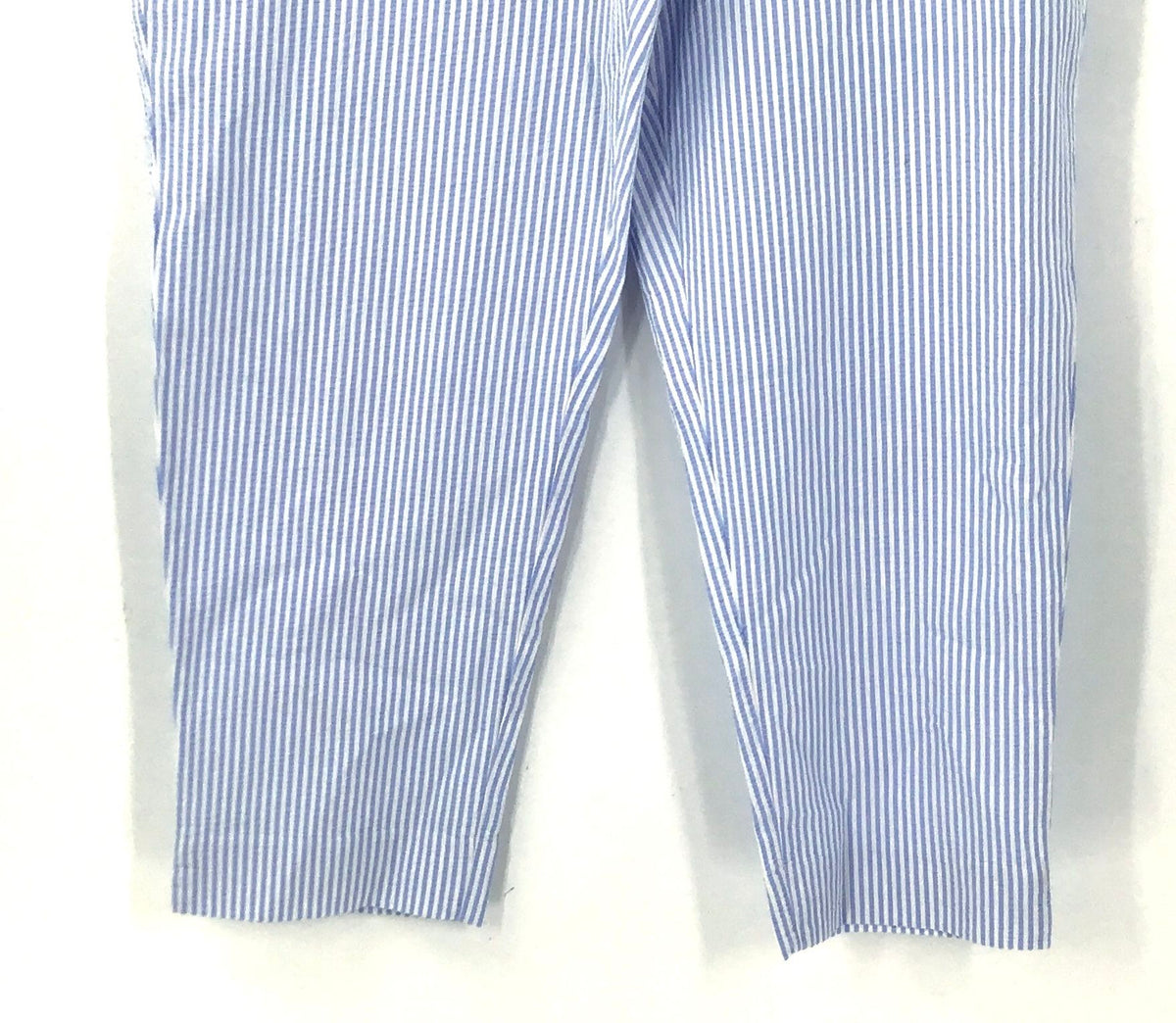 NWT Talbots Women's Blue Striped Perfect Cropped Pants - Size 14