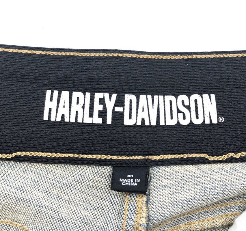 Vintage Harley-Davidson Women's Pull-On Bootcut Stretch Jeans Dark Wash Sz 31