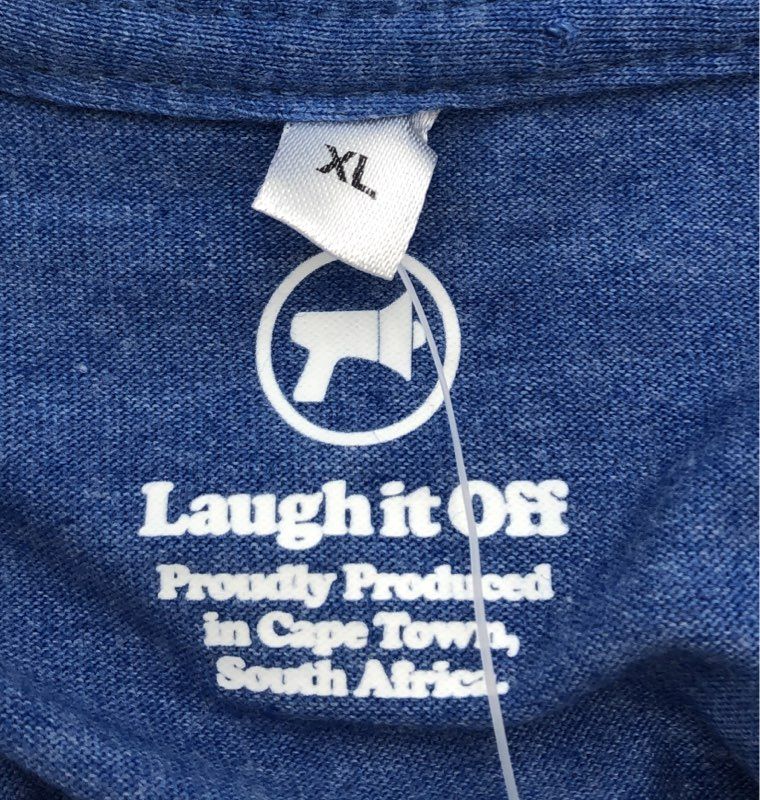 Laugh it Off Women's Heather Blue Nelson Mandela Quote Robben Island T-Shirt XL